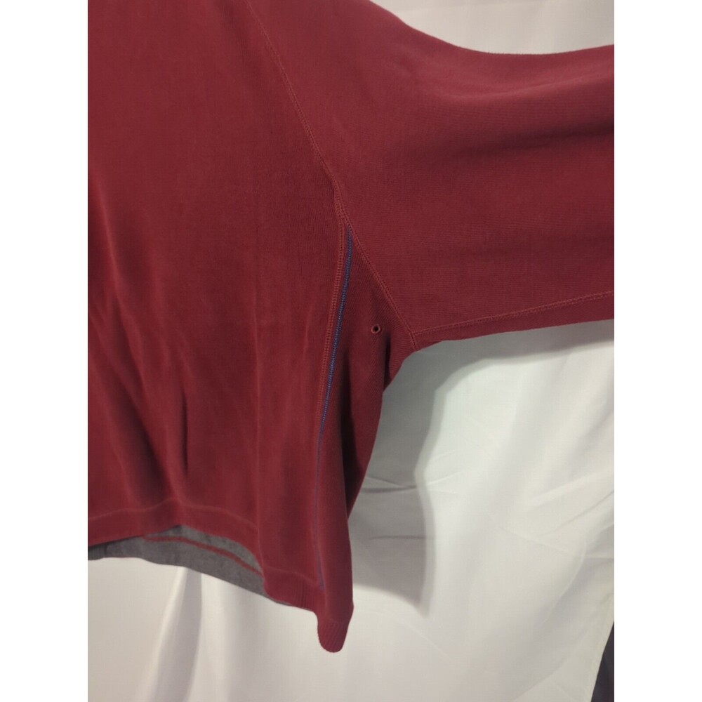 Tommy Bahama Men’s Sweater Solid Burgundy Red Cotton V Neck XL Read Description - Picture 5 of 13
